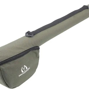 M MAXIMUMCATCH Maxcatch Fly Fishing Rod Case with Reel Pouch, Complete Protection Bag, For 9FT 2/4 Pieces Rod, Single (Green, 9' 4sec)
