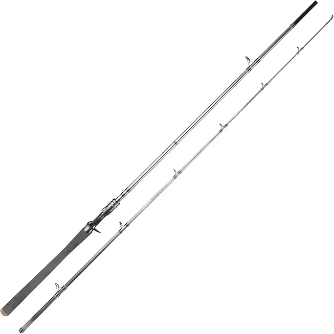 M1 Pike Baitcaster Rod for Big Game, Casting Rod with 30+24T Carbon Fiber, Heavy to Extra Heavy Power Fast Action Fishing Rod Seaguide RA Guides, Cork+EVA Handle, 2 Pieces Baitcasting Rod