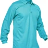 MAGCOMSEN Men's Polo Shirts 3 Button Quick Dry Performance Long Sleeve Tactical Shirts Pique Jersey Golf Shirt