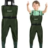 Magreel Child Chest Waders Waterproof Nylon Youth Waders with Boots Fishing & Hunting Waders for Toddler Children Boys Girls
