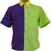 Mardi Gras Men's Fishing Shirt Short Sleeves