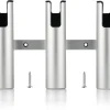 Marinebaby Aluminum Fishing Boat Rod Holder,3/4 Link Tube Aluminum Rod Rack, Suit Boats & Yacht ,Silver