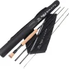 Maxcatch -Black Star- Fly Fishing Rod: IM10 Carbon Fiber, Pacbay Minima Guide, Anodized Reel Seat, 4-Piece, 4/5/6/7/8 wt