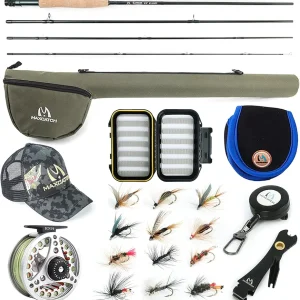 Maxcatch Extreme Fly Fishing Combo Kit 3/5/6/8 Weight, Starter Fly Rod and Reel Outfit, with a Protective Travel Case