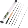 Maxcatch Extreme Graphite Fly Fishing Rod 4-Piece 9 Feet with IM6 Carbon Blank, Hard Chromed Guides, A Cork Grip (Size:3/4/5/6/7/8/10wt)