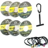Maxcatch Fly Fishing Tippet Line Material with Tippet Line Holder & Tender, Clear, 55Yds, 4PCS/6PCS