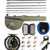 Maxcatch Traveler Fly Fishing Rod: 7-Piece IM10 Carbon Rod with Rod Tube in 5/6/7/8 Weight