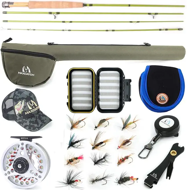 Maxcatch Ultra-Lite Fly Rod for Stream River Panfish/Trout Fishing 1/2/3 Weight and Combo Set Available