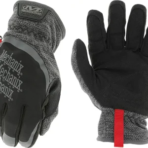 Mechanix Wear: ColdWork FastFit Winter Work Gloves with Elastic Cuff, Wind and Water Resistant, Fleece Insulated, Touch Capable Winter Gloves, For Mild Cold Weather (Black/Gray, Large)