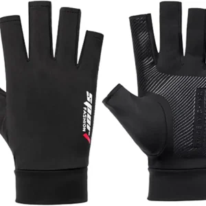 Men UV Protection Fishing Gloves Summer Non Slip Fingerless Gloves for Driving Hiking Cycling Gloves