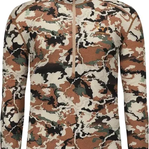 Men's 100% Merino Wool Hunting Base Layer Tops Camo Shirts