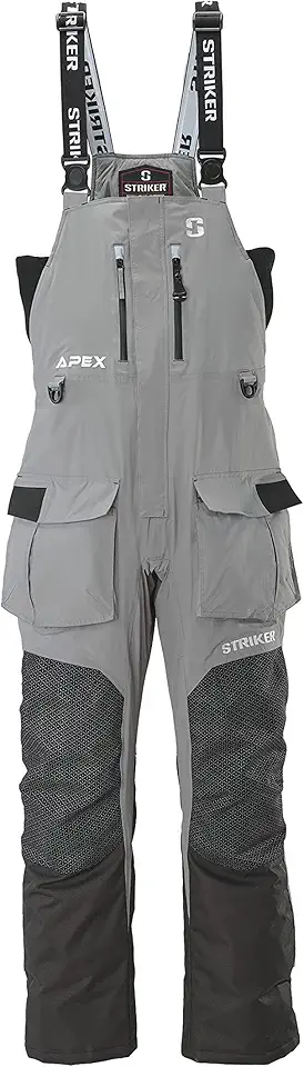 Men's Apex Durable Lightweight Breathable Waterproof Outdoor Ice Fishing Bib with Sureflote Flotation Technology