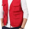 Men's Black Utility Fishing Vest Outdoor Summer Lightweight Work Photo Safari Cargo Vest