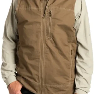 Men's Burr Vest Khaki Outerwear LG