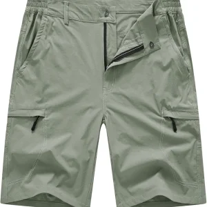 Men's Cargo Hiking Shorts Stretch Quick Dry Lightweight Work Shorts 6 Pockets for Camping Travel
