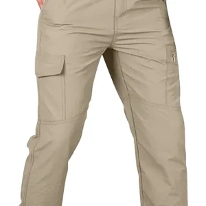 Men's Cargo Pants Outdoor Active Quick Dry Camping Fishing Pants Workout Regular Straight Stretch Pants With Multi Pockets
