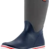 Men's Deck Boots Mid Calf Rubber Boots Waterproof Fishing Sailing Boots Non-Slip Insulated Rain Boots For Outdoor Gardening Mud Yard Working