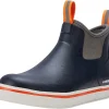 Men's Deck Boots Saltwater Fishing Booties Waterproof Ankle Rain Boots High Traction
