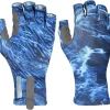 Men's Fingerless Fishing Gloves with UV Protection � UPF 50 Outdoor Cooling Sun Gloves