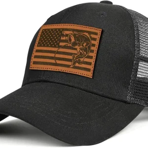 Men's Hat Gifts for Dad Husband Grandpa Father's Day Christmas Birthday Gifts Trucker Hat Leather Pattern Baseball Cap