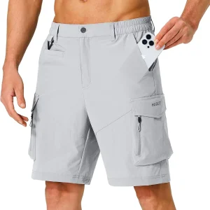 Men's Hiking Cargo Shorts Quick Dry Lightweight Travel Shorts with Multi Pockets for Fishing Camping Golf
