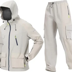 Men's Hiking Jacket&Pants 3-Piece Set: 3L-Gore Pro-Tex Shell, 20,000mm Waterproof, 15,000 Breathable,Ultralight 650g