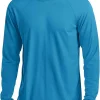 Men's Hooded UPF 50+ Sun Protection T Shirts Long Sleeve Athletic Fishing Shirts Rash Guards