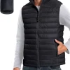 Men's Lightweight Puffer Vest Packable Water-Repellent Warm Quilted Sleeveless Outerwear for Work Casual Travel�