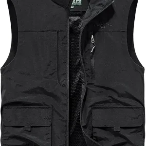 Men's Lightweight Quick Dry Outdoor Multi Pockets Fishing Vest