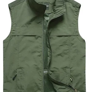 Men's Lightweight Quick Dry Outdoor Multi Pockets Fishing Vest