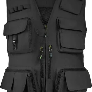 Mens Lightweight Safari Travel Fishing Photography Outdoor Work Cargo Vest with Pockets