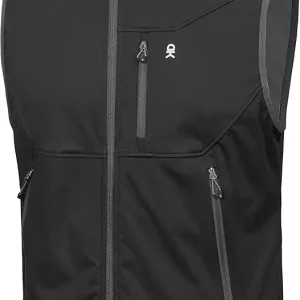 Men's Lightweight Softshell Vest Windproof Sleeveless Jacket for Travel Hiking Running Golf