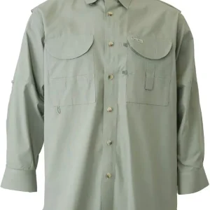 Men's Long Sleeve Fishing Button Down Shirt, Breathable Outdoors Casual Lightweight Shirt