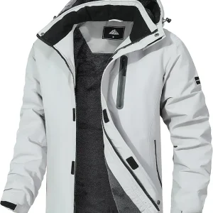 Men's Mountain Ski Jacket Warm Winter Snow Coat Waterproof Snowboarding Jacket Outdoor Windbreaker Hooded for Hiking