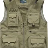 Men's Outdoor Fishing Work Safari Travel Photo Cargo Vest Outdoor Fishing Vest
