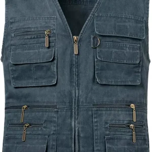 Mens Outdoor Fly Fishing Vest with Multi-Pockets Summer Work Safari Fishing Travel Cotton Hunting Vest