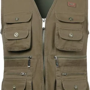 Men's Outdoor Vest Fishing Vest Work Utility Safari Travel Pockets Vest Photo Cargo Fly Summer Vest