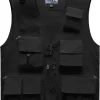 Mens Outdoor Vest for Fishing Photography Teamwork Quick Dry with Multi Pockets