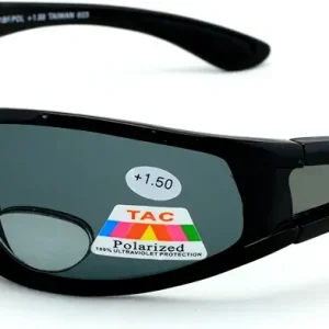 Mens Polarized fly fishing sunglasses with magnification bifocal lens readers