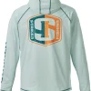 Men�s Prime UPF 50+ Fishing Hoody, Light Turquoise