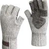Men�s Ragg Wool Fingerless Gloves Thinsulate Lined Cold Weather Glove