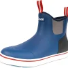 Men's Rain Boots, Waterproof Rubber Deck Boots, Anti Slip 3mm Neoprene Fishing Ankle Shoes for Outdoor Fishing, Boating ?Size 7-14?