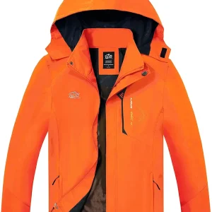 Mens Rain Jacket Waterproof with Hooded Hiking Coat Lightweight Windbreaker