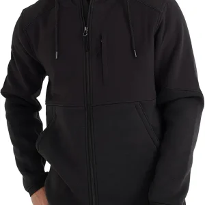 Men's Sherpa-Lined Elements Jacket - Bamboo Viscose Interior, Water Resistant Panels Fall/Winter Essentials Hoodie