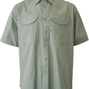 Men's Short Sleeve Fishing Button Down Shirt, Breathable Outdoors Casual Lightweight Shirt