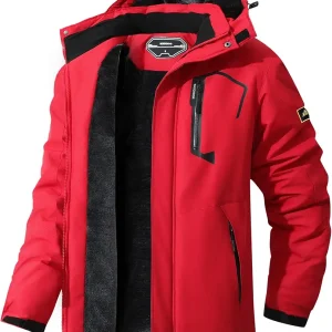 Men's Ski Jacket Warm Winter Snow Coat Waterproof Mountain Windbreaker Snowboarding Jacket Hooded for Hiking Traval
