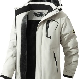 Men's Ski Jacket Warm Winter Snow Coat Waterproof Mountain Windbreaker Snowboarding Jacket Hooded for Hiking Traval