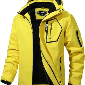 Men's Ski Jacket Winter Warm Snow Coat Waterproof Windbreaker Hooded Work Outerwear Snowboarding Jackets