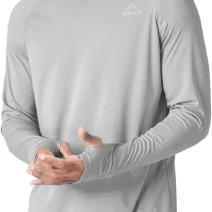 Men's Sun Shirts UPF 50+ Rash Guard Long Sleeve Sun Protection Hoodie SPF UV Fishing Lightweight Athletic Running