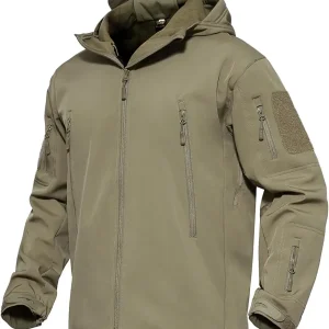 Men's Tactical Jacket 7 Pockets Performance Fleece Lined Water Resistant Soft Shell Winter Coats